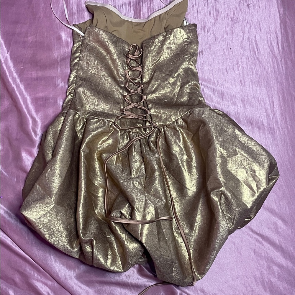 NOT FOR SALE Fashion Nova Gold Corset Dress ✨ - Picture 2 of 2